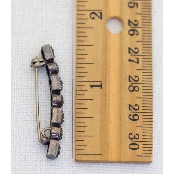 Vintage Discreet Sterling and Marcasite Brooch - A16 - Picture 3 of 3